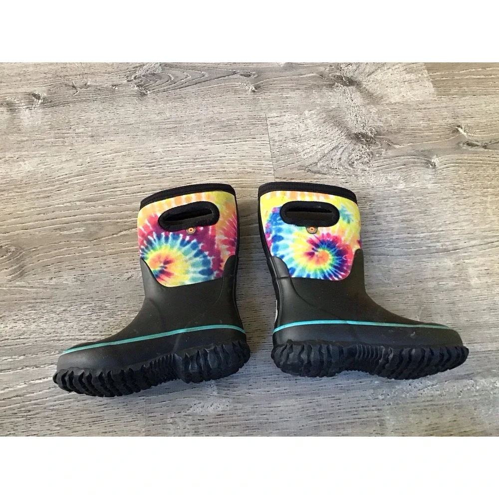 Bogs Toddler Size 9 Waterproof Snow Winter Boots Kids Grasp Tie Dye Boots